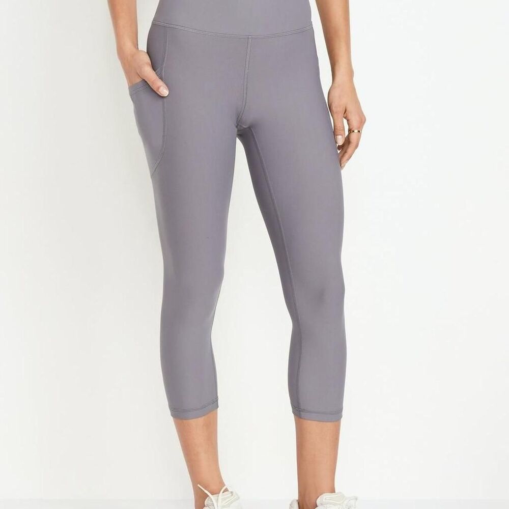 Old-navy Women's Grey and Purple Leggings